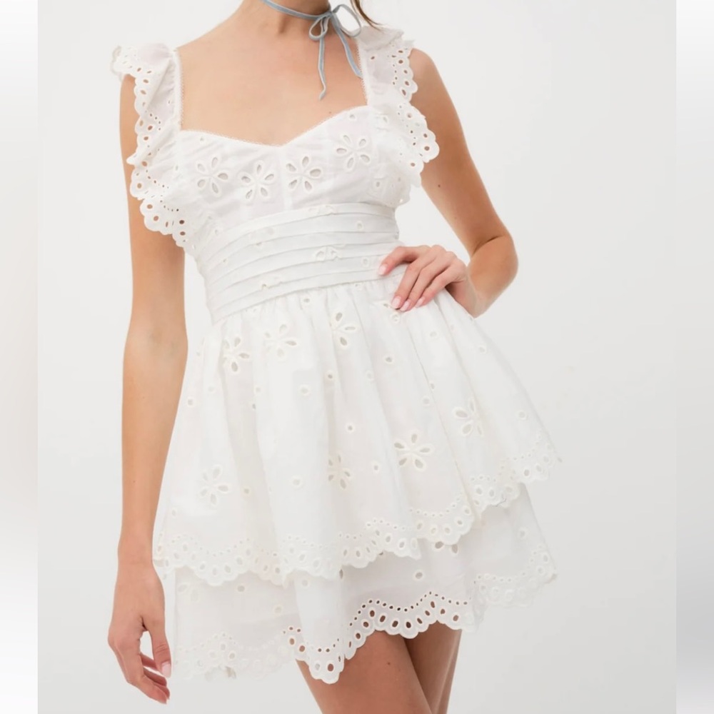 For Love and Lemons Serena Sleeveless White Dress